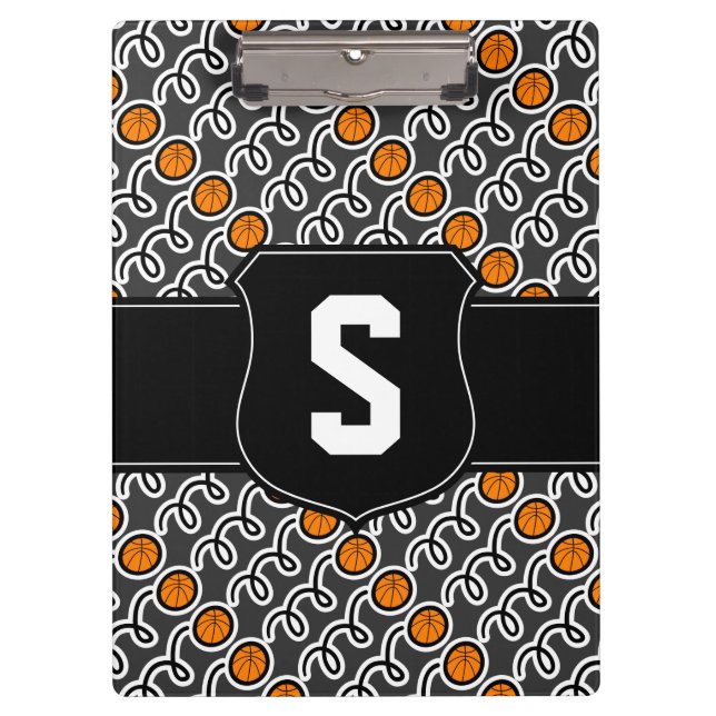Basketball coach clipboard | Personalized monogram (Front)