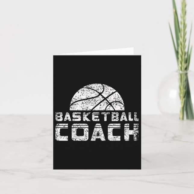 Basketball Coach Coaching Basketballer Trainer  Card (Front)