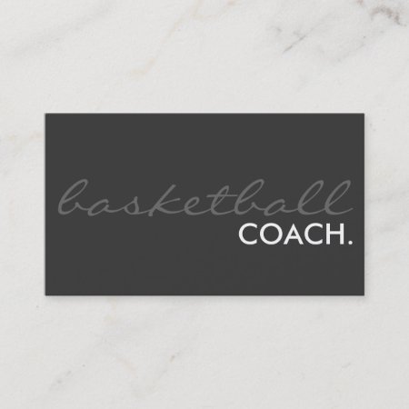 Basketball Coach. (color Customizable) Business Card