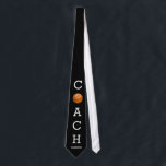 Basketball Coach Custom Name Black Tie<br><div class="desc">A custom name tie tailored to the basketball coach who loves the sport.  The tie features the word coach running down the center of the tie with a basketball in place of the letter O.  Underneath the word is a spot for the coach's last name.</div>