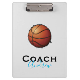 Basketball Coach Custom Name Sports Clipboard