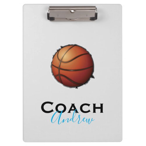 Basketball Coach Custom Name Sports Clipboard