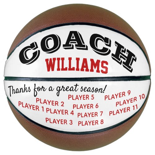 Basketball coach custom thank you gift _ ball