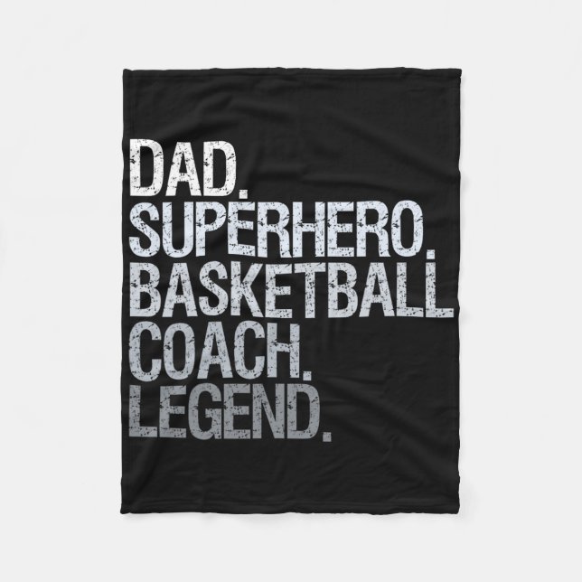 Basketball Coach Dad 1  Fleece Blanket (Front)