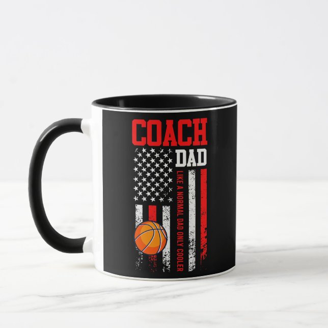 Basketball Coach Dad basketball USA player  Mug (Left)