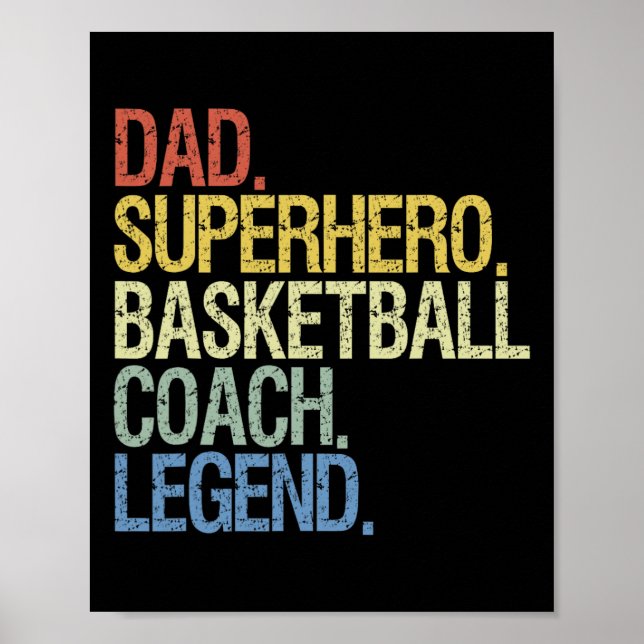 Basketball Coach Dad  Poster (Front)