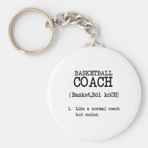 basketball coach keychain