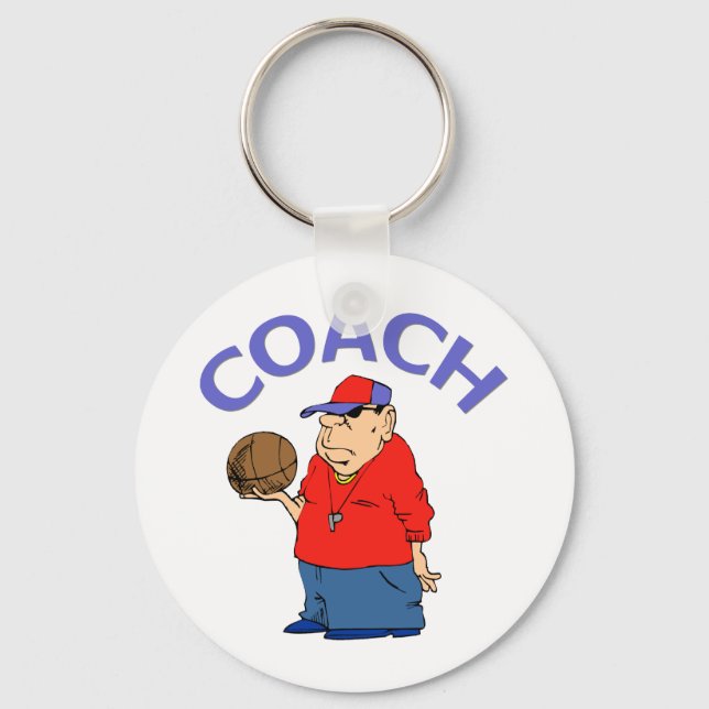 Basketball Coach Design Keychain (Front)