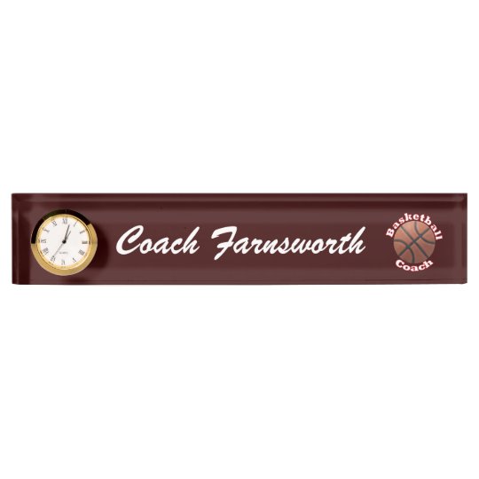 Basketball Coach Desk Name Plate Zazzle Basketball Coach Desk Name Plate