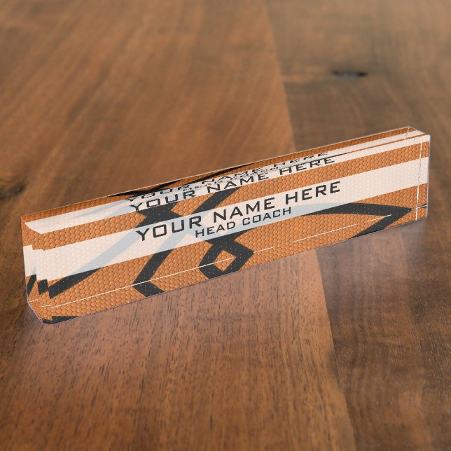 Basketball Coach Desk Name Plate (Side)