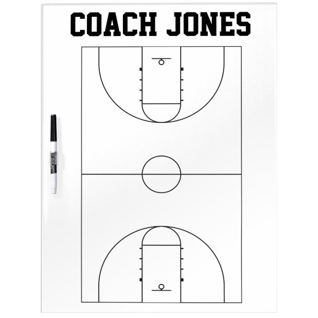 Basketball Coach Dry Erase Board (Front)