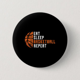 Basketball Coach Eat Sleep Basketball Repeat Baske Button