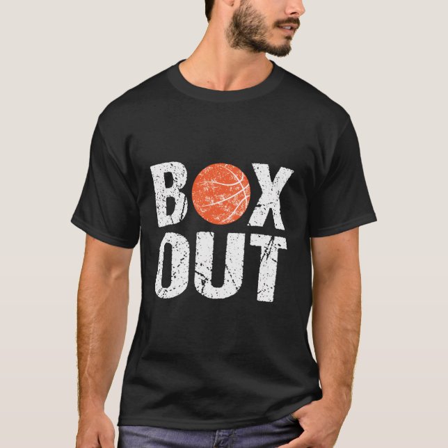 Basketball Coach Funny Coaching Saying Box Out T-Shirt (Front)