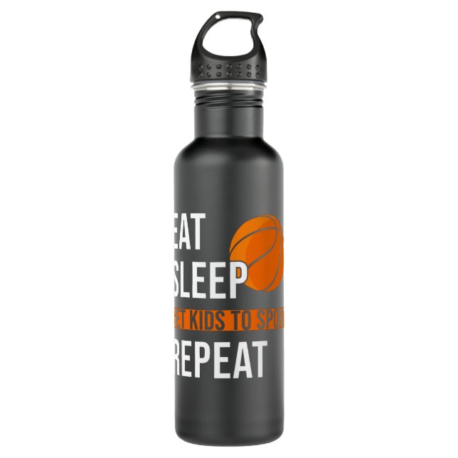 Basketball Coach Gift Stainless Steel Water Bottle (Front)