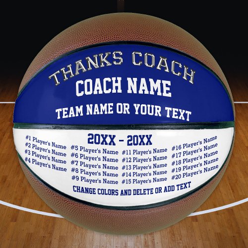 Basketball Coach Gifts Personalized Basketball