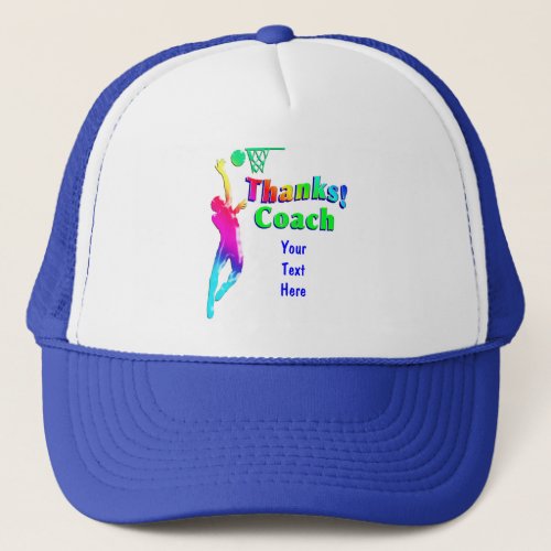 Basketball Coach Hoops Thank You Hat