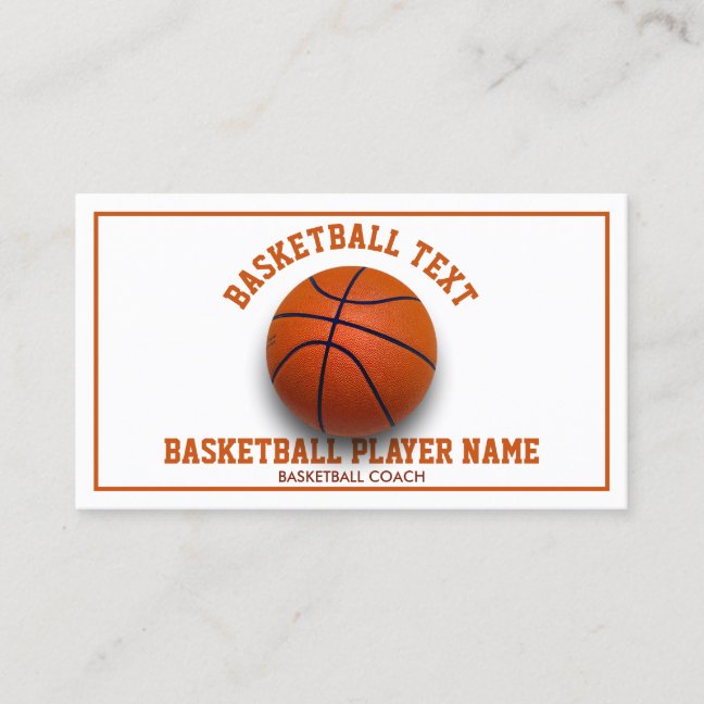 Basketball Coach Illustration for Teams and Lesson Business Card