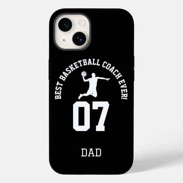 Basketball Coach Jersey Number Design Case-Mate iPhone Case (Back)