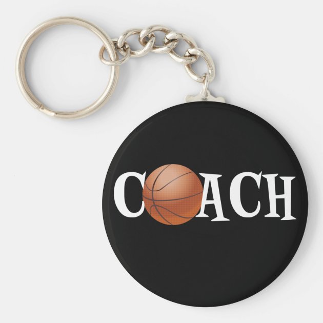 basketball coach keychain
