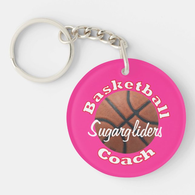 Basketball Coach Keychain (Front)