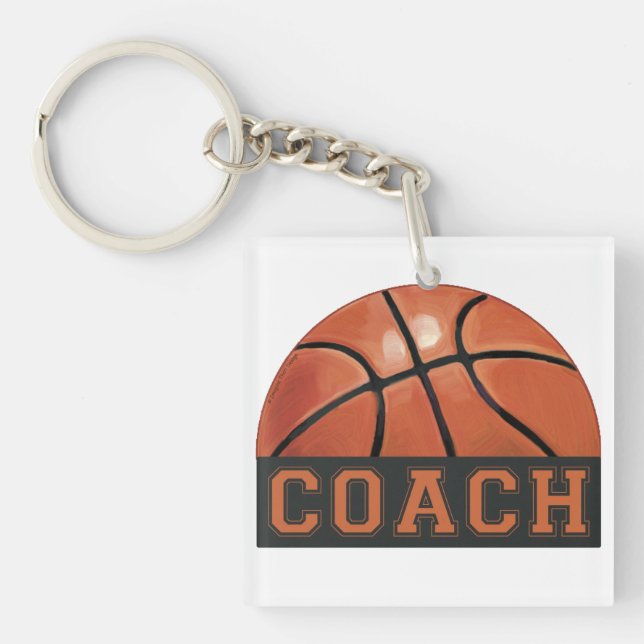 Basketball Coach Keychain (Front)