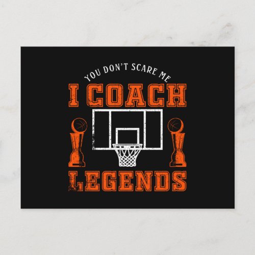 Basketball Coach Legends Postcard