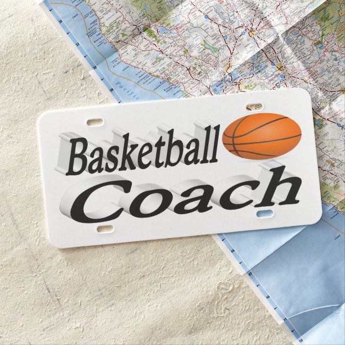 Basketball Coach License Plate