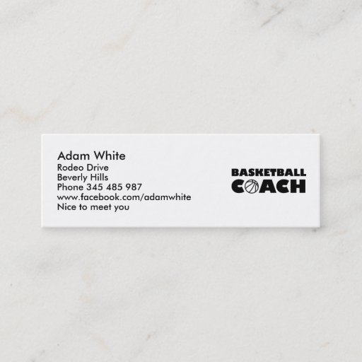 Customizable Basketball coach business cards