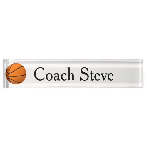 Basketball Coach Nameplate for desk