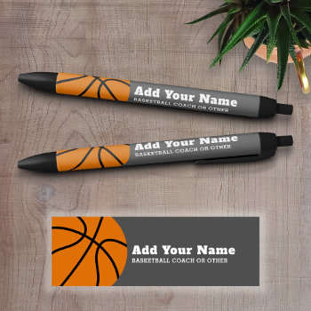 Basketball Coach Or Physical Education Teacher Black Ink Pen by MyRazzleDazzle at Zazzle