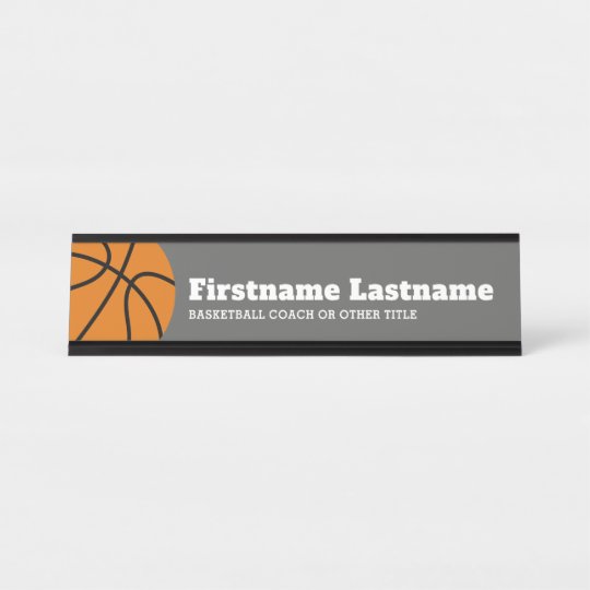 Basketball Coach Or Physical Education Teacher Desk Name Plate