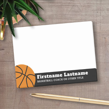 Basketball Coach Or Physical Education Teacher Post-it Notes by MyRazzleDazzle at Zazzle