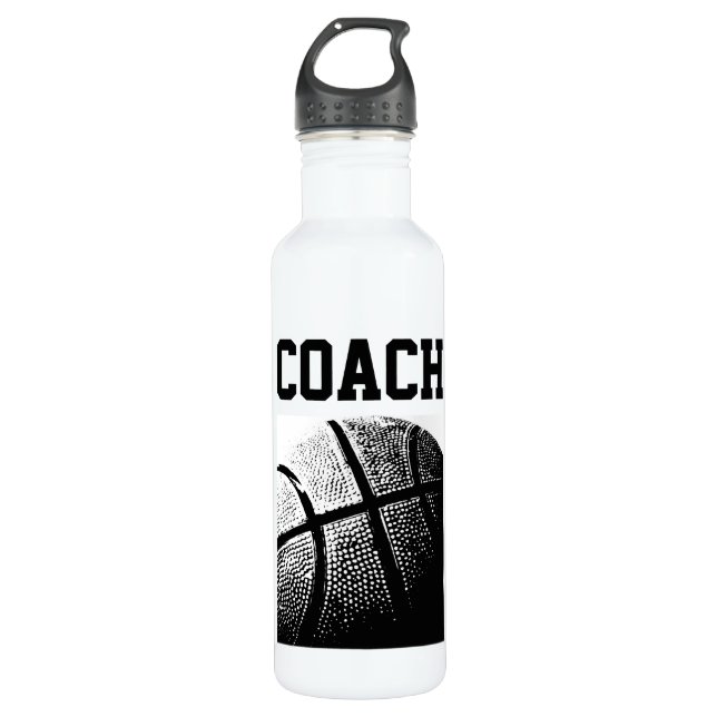 Basketball coach | Personalizable Stainless Steel Water Bottle (Front)