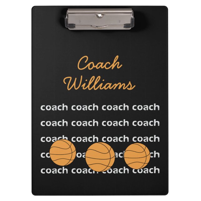 Basketball Coach Personalized Clipboard (Front)