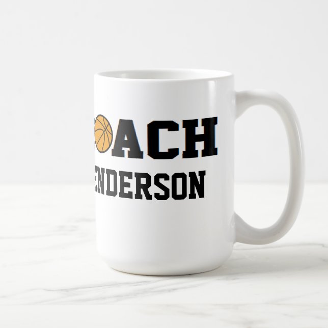 Basketball Coach - Personalized Coffee Mug (Right)