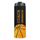 Basketball Coach Personalized Trendy Modern Orange