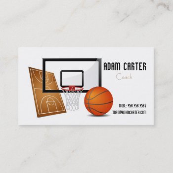 Basketball Coach / Player / Referee Business Card by paplavskyte at Zazzle