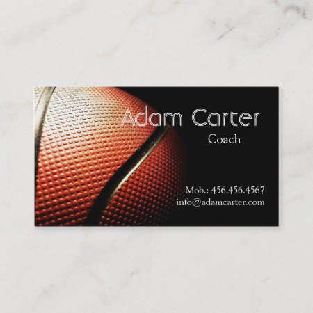 Basketball Coach Player Referee Club Sport School Business Card