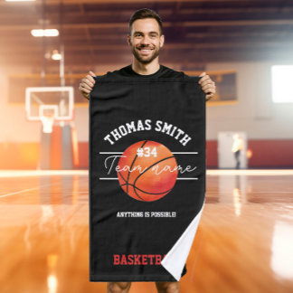 basketball coach player team hand towel