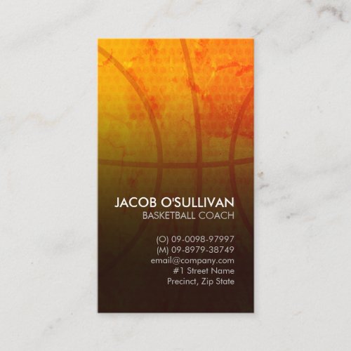 Basketball Coach Scout  Business Card