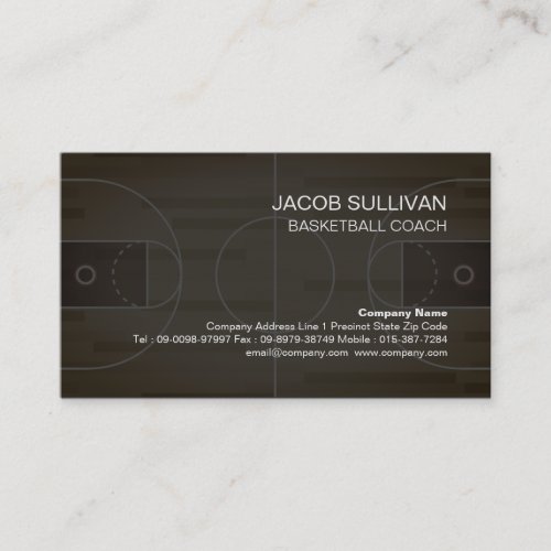 Basketball Coach Scout Professional Sports Business Card