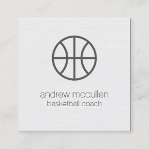 Basketball Coach Scout Professional Sports Square Business Card