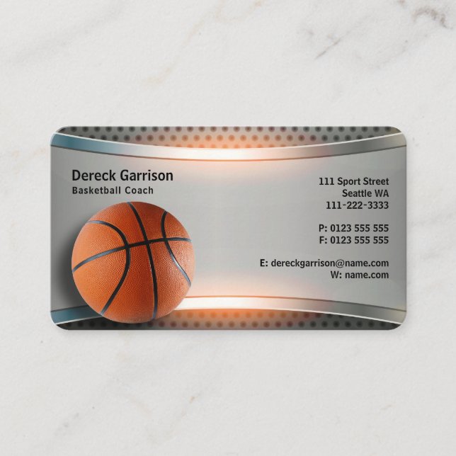Basketball Coach | Sport Business Card (Front)