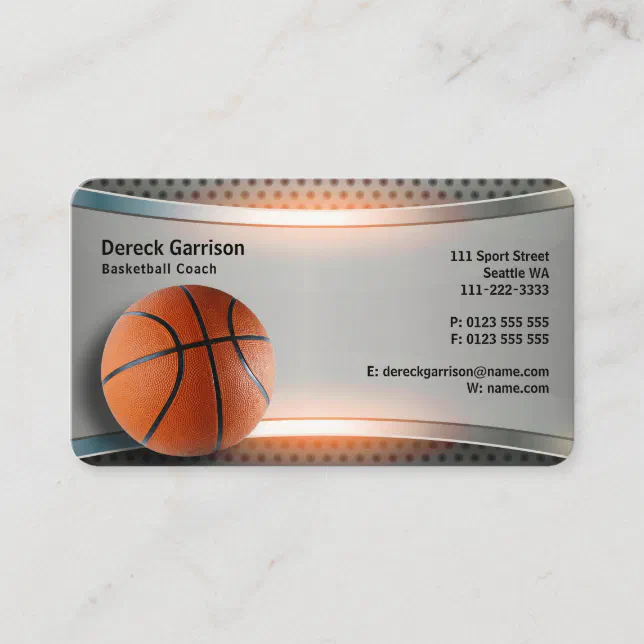 Basketball Coach | Sport Business Card | Zazzle