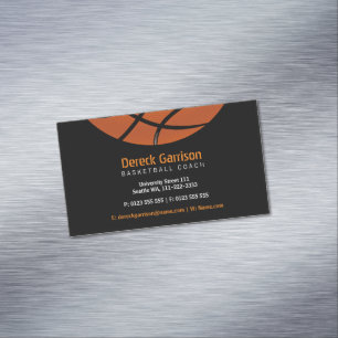 Basketball Coach Sport Business Card Magnet