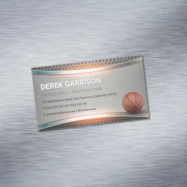 Basketball Coach | Sport Business Card Magnet (In Situ)