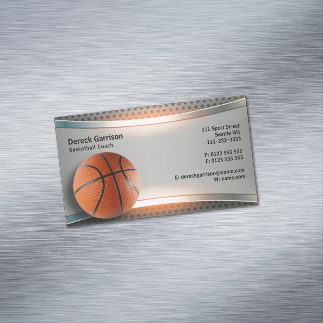 Basketball Coach | Sport Business Card Magnet (In Situ)
