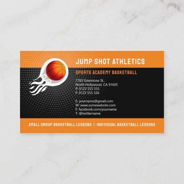 Basketball Coach | Sport Trainer Business Card (Back)