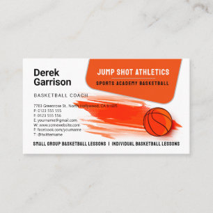 Basketball Coach Sport Trainer Business Card