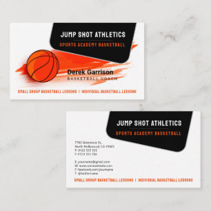 Basketball Coach Sport Trainer Business Card